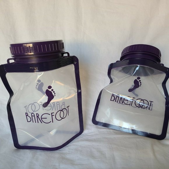 2 x Reusable Portable Beverage Snack Storage Jar Pouches Camping Space Saving - Picture 2 of 11